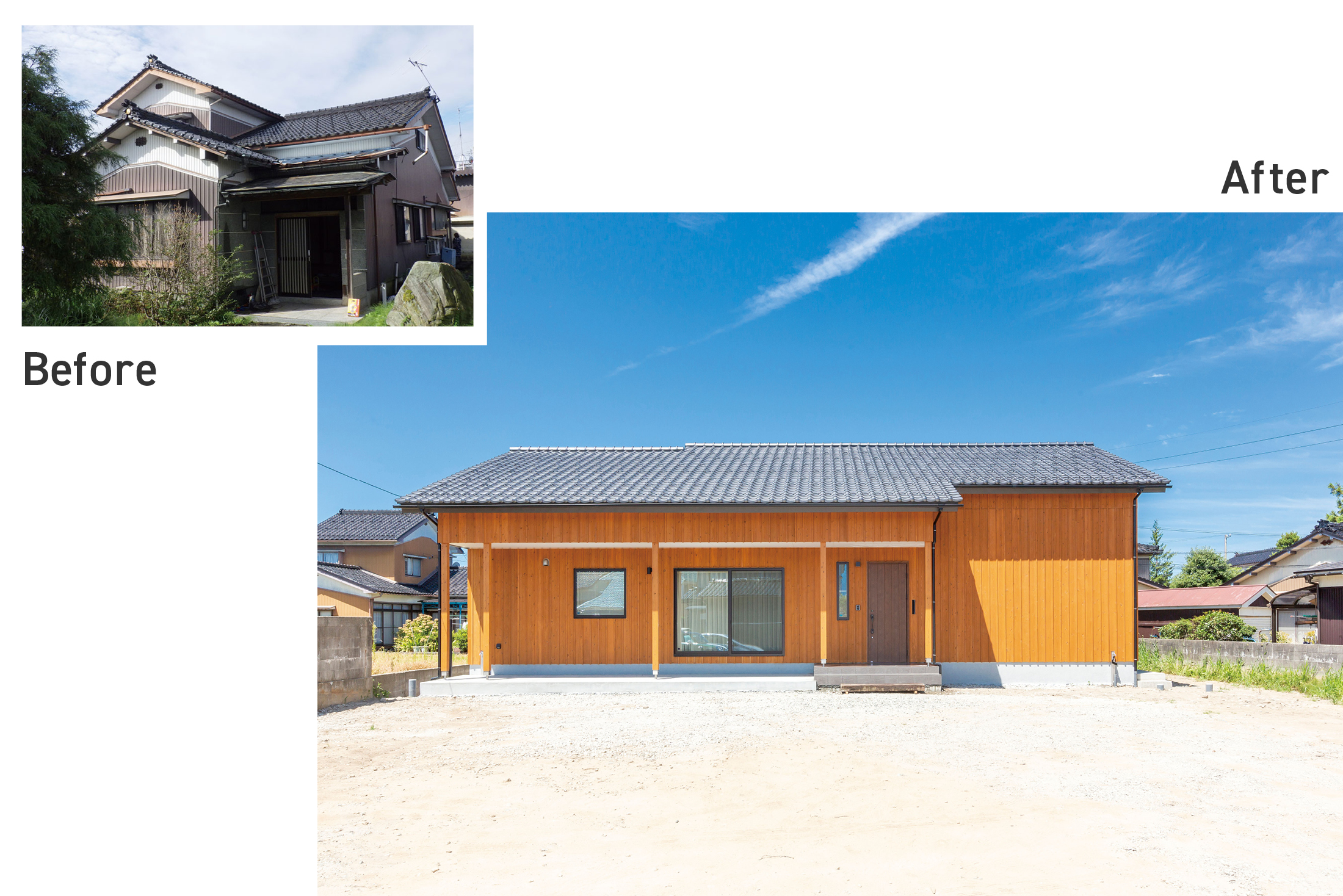 中古の2階建てを減築して 広い庭のある平屋を実現 | 株式会社 コノカ