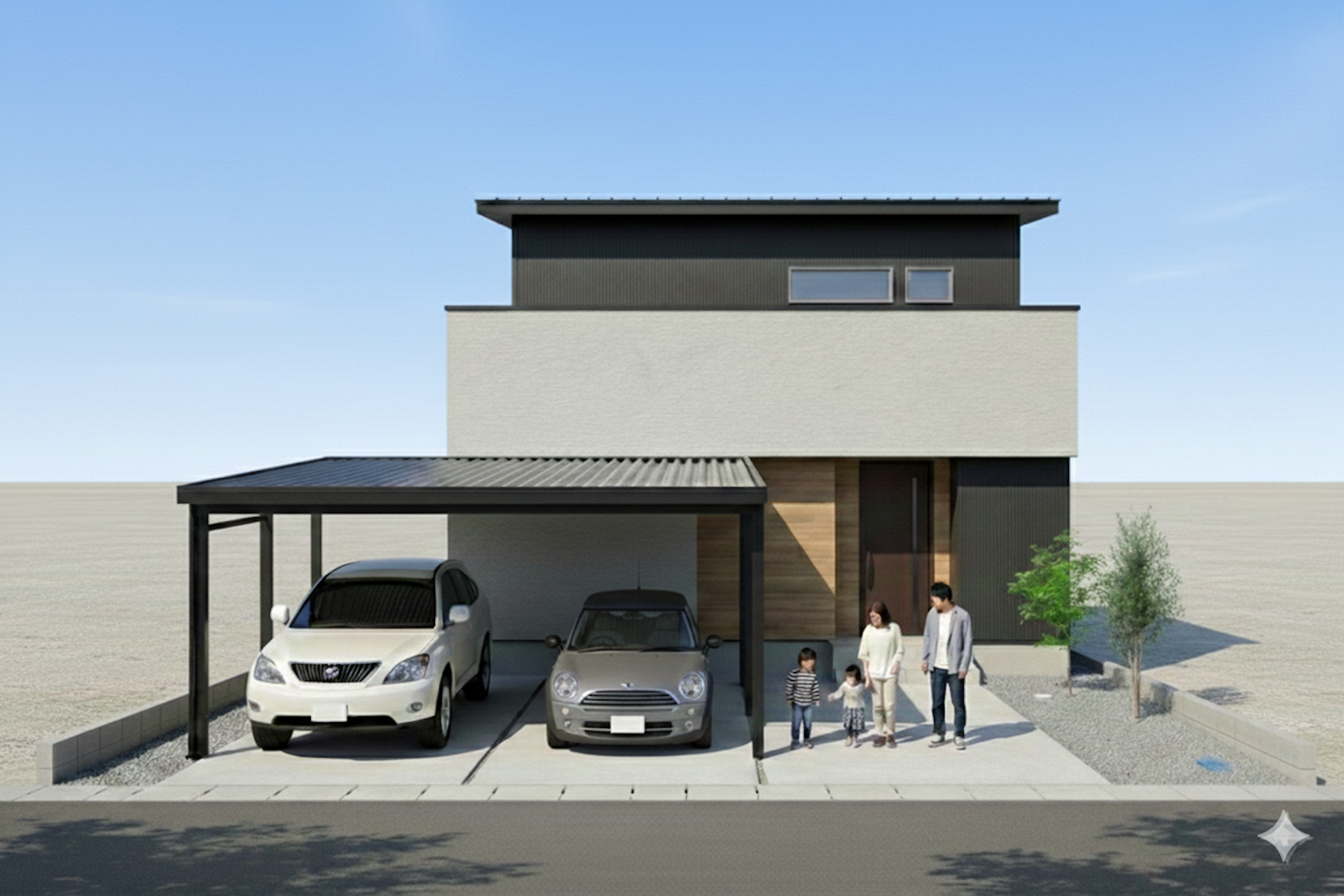 外観パースを基にAi生成活用