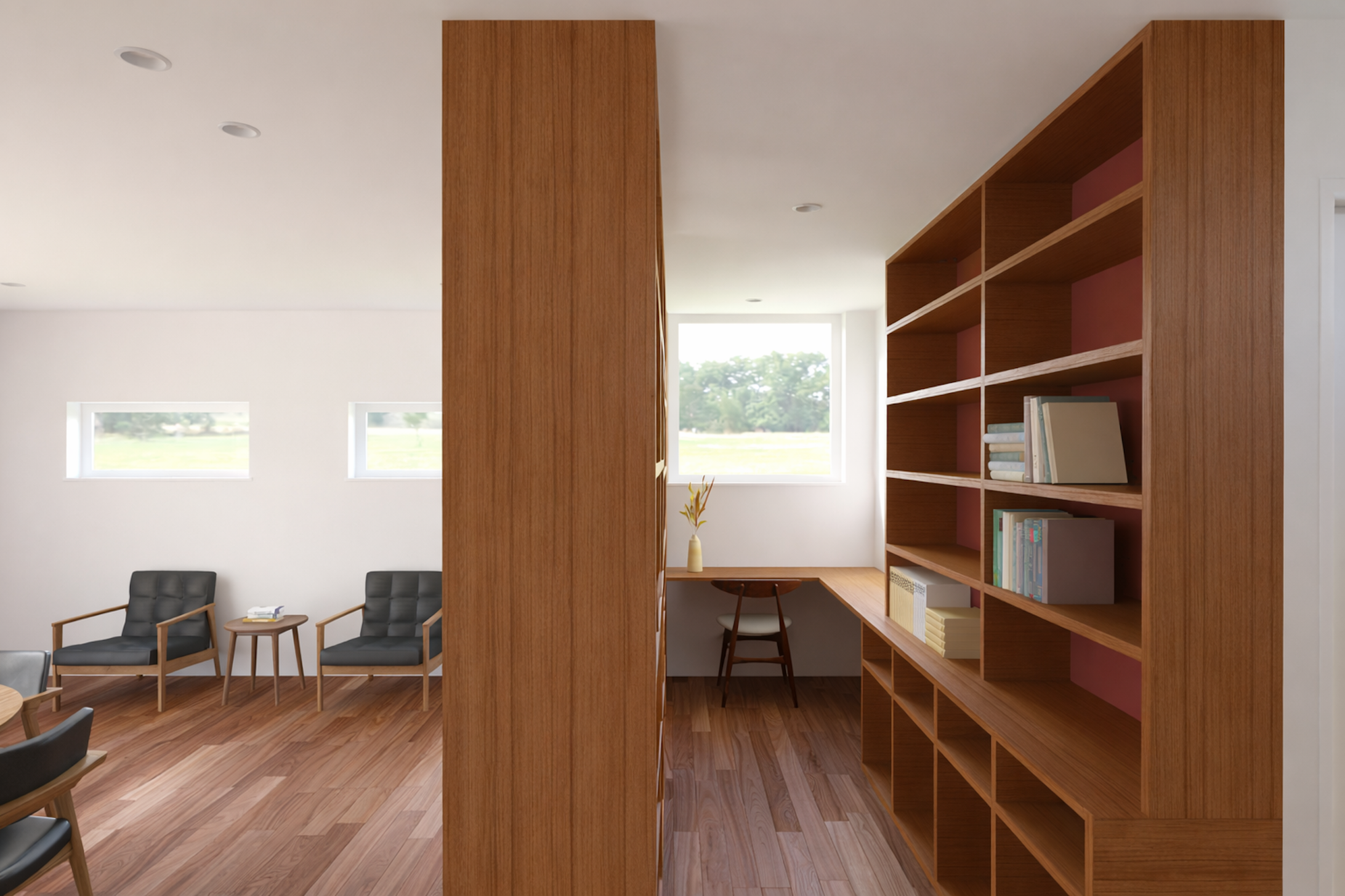 お籠り感のある書斎も本がいっぱい