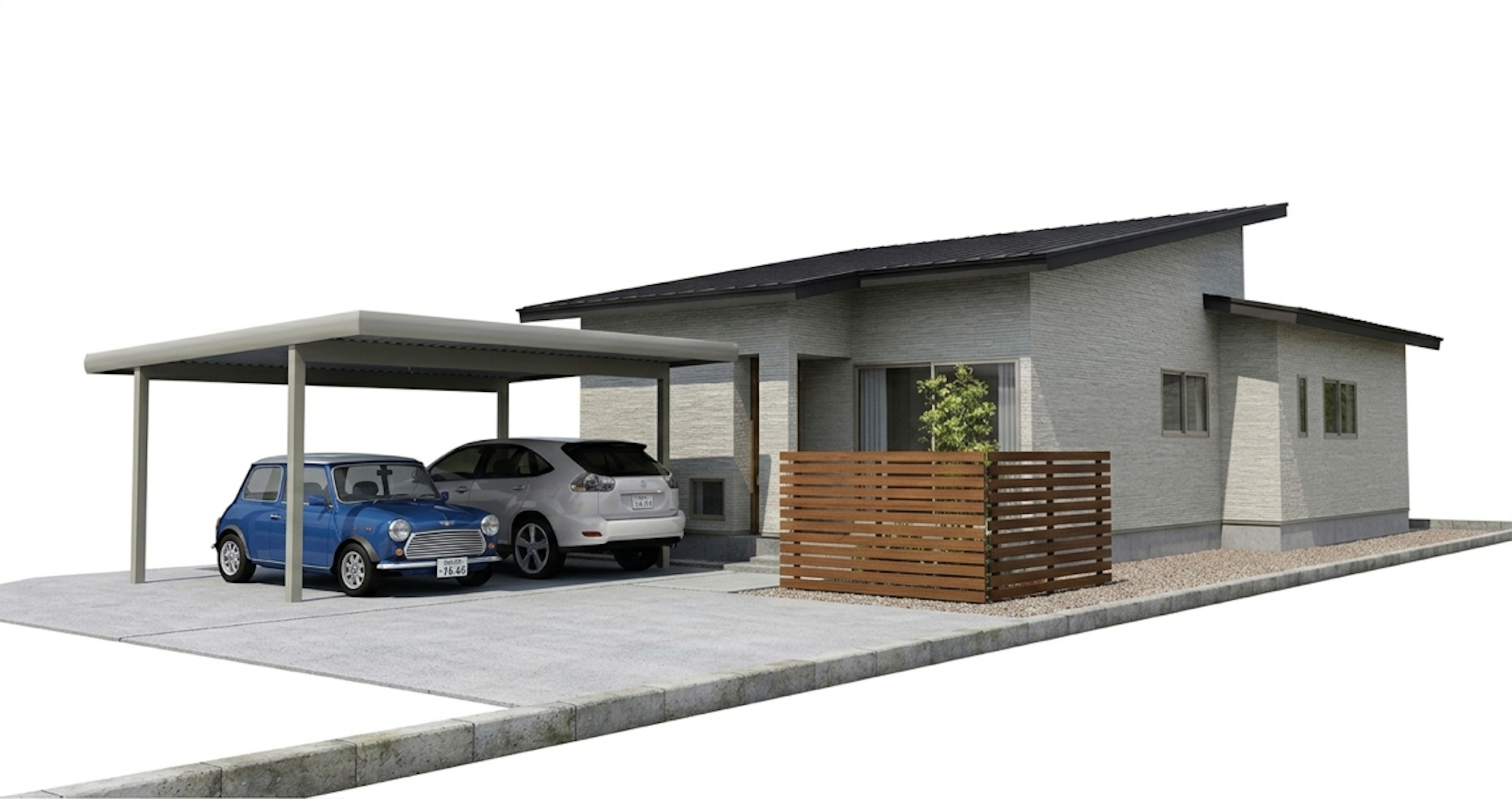 外観パースを基にAIで作成