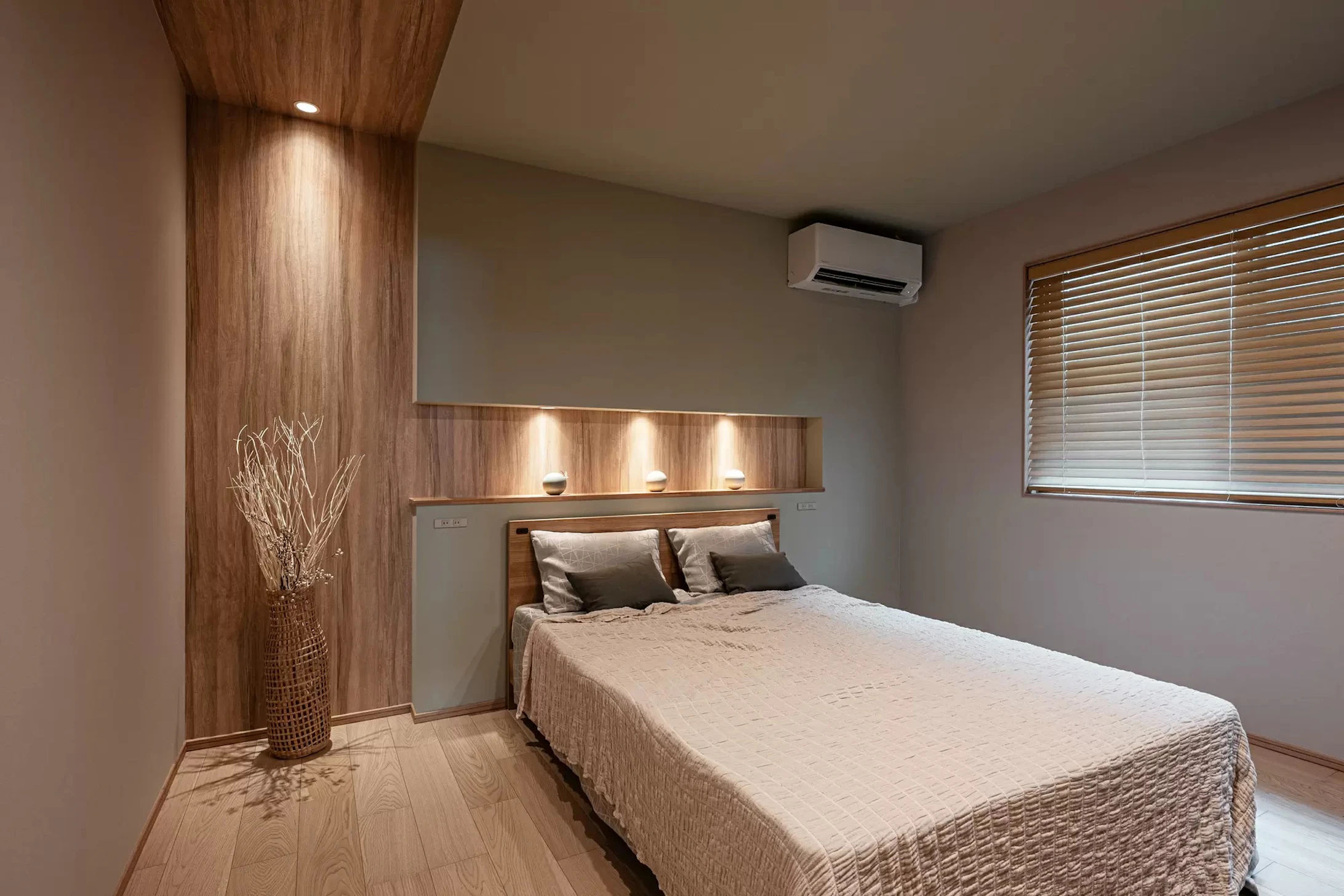 位置に配慮したプライベート寝室