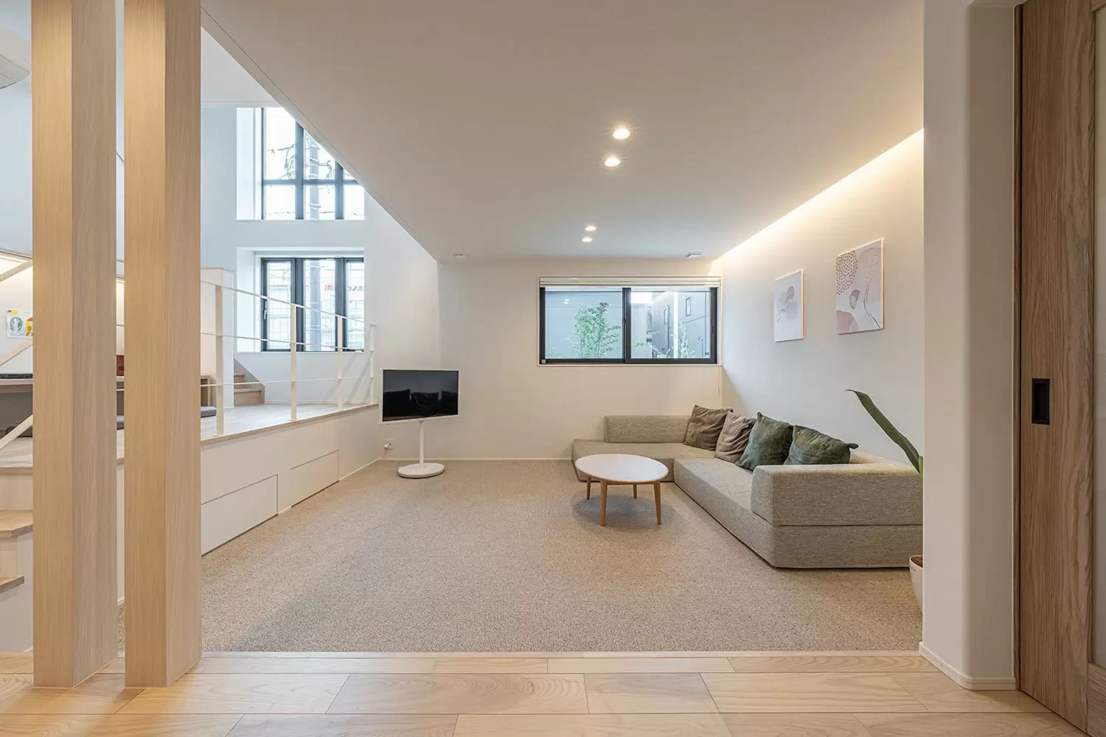 自由なレイアウトを楽しむサンクンリビング