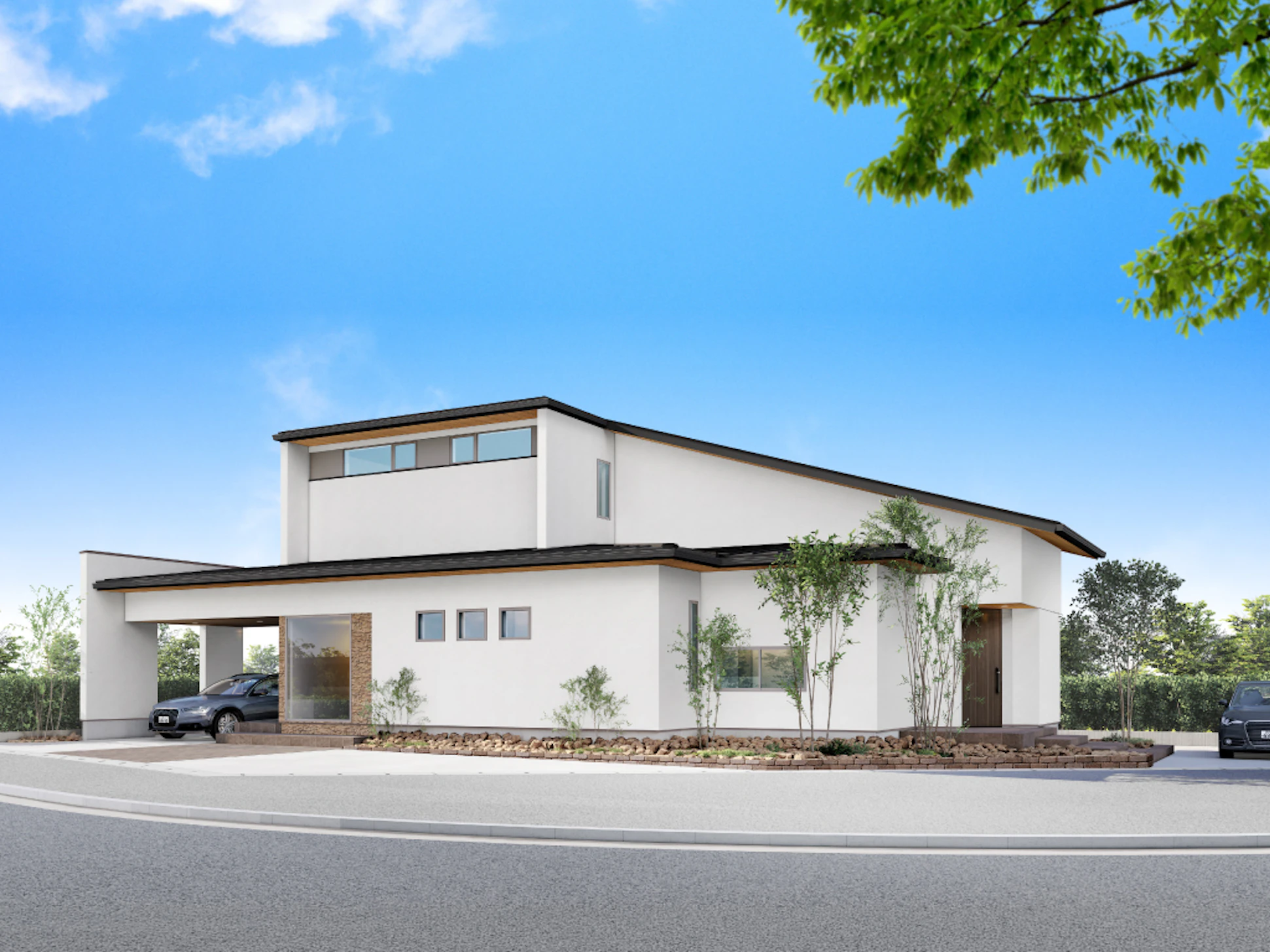 大屋根とゲートを組み合わせた外観