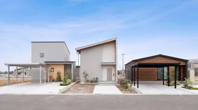 ※画像生成においてAI活用、実際に3棟は並んで建っておりません