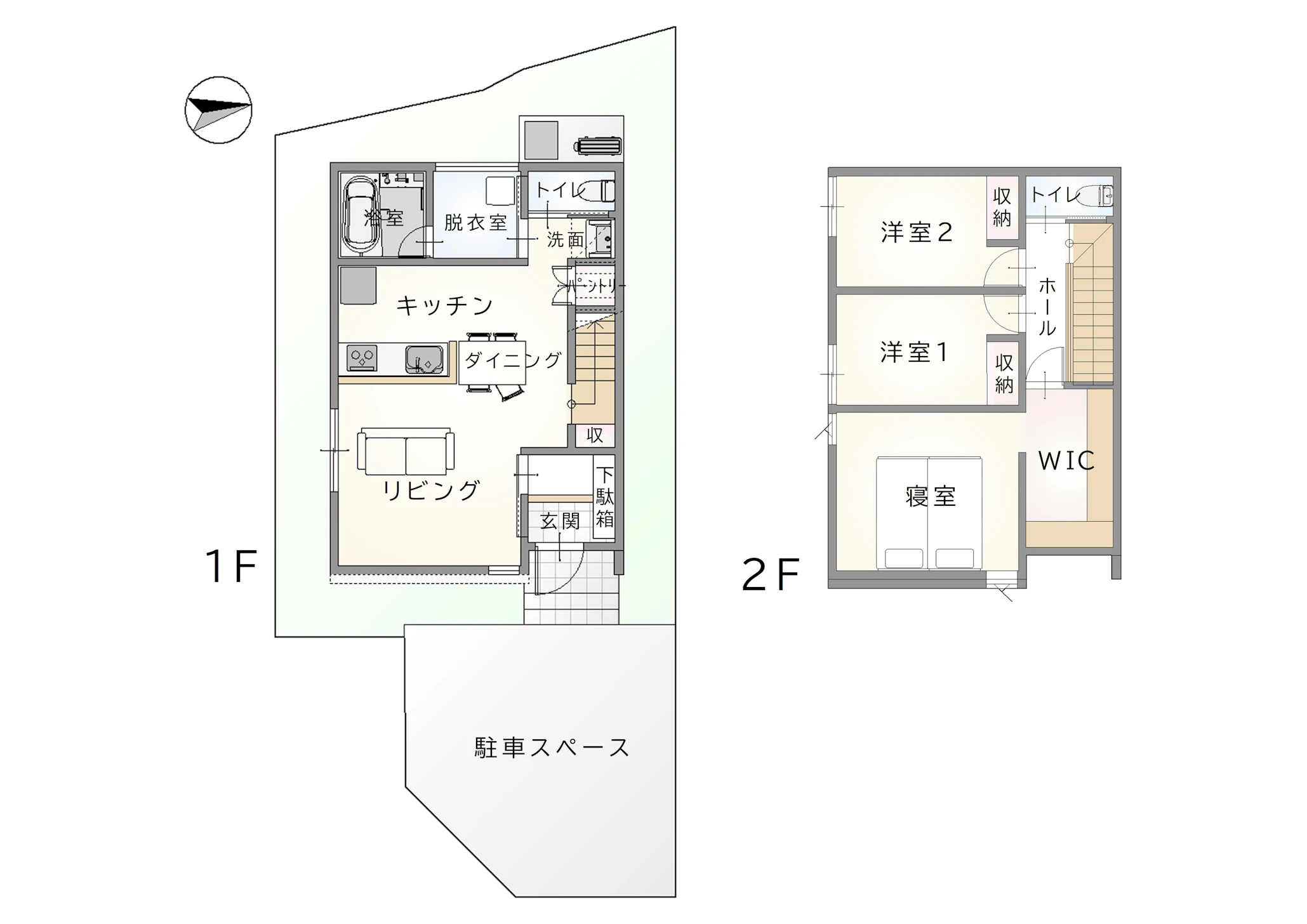 3LDK＋WICの充実した間取り