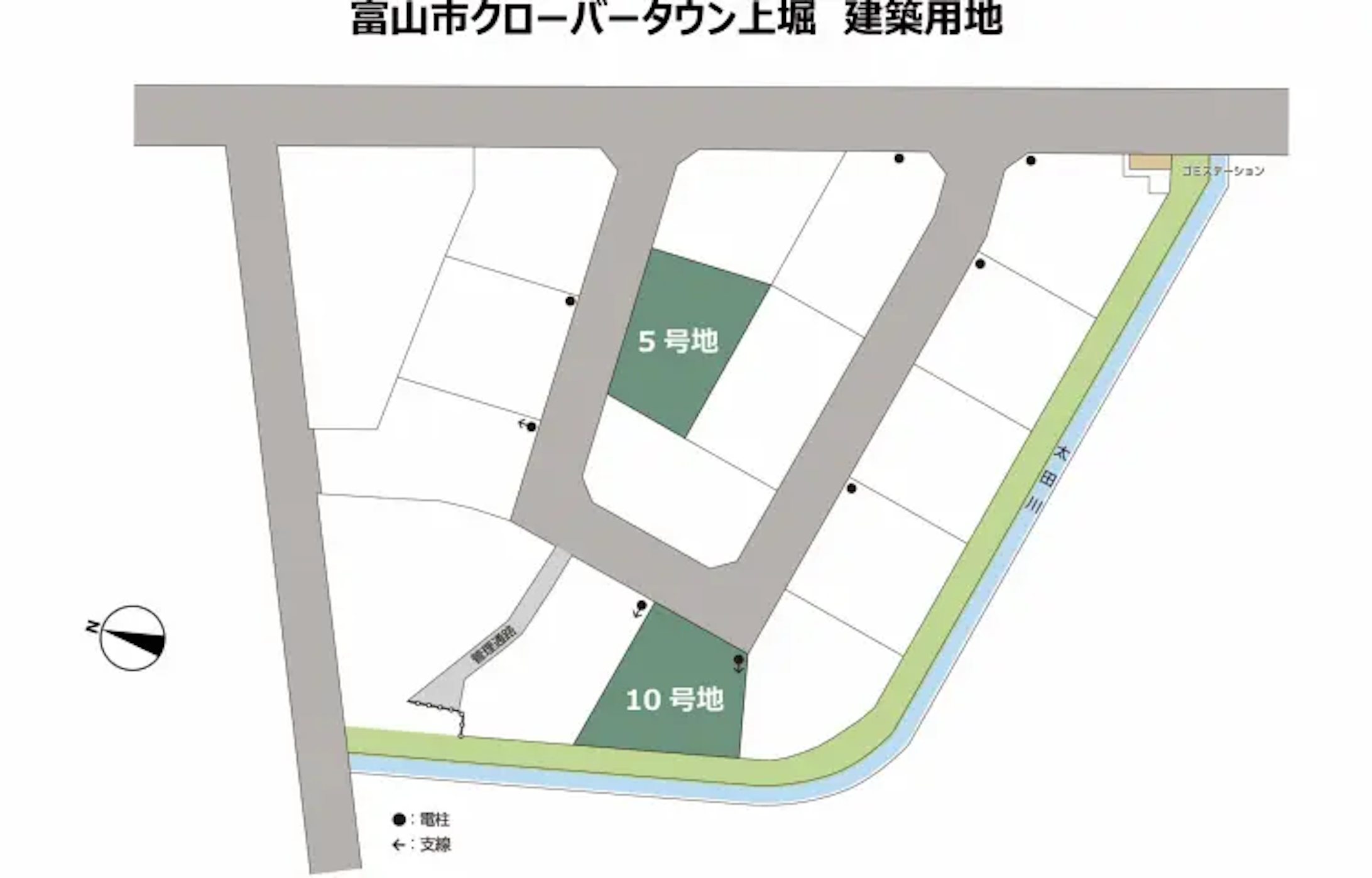 富山県富山市クローバータウン上堀全体区画図