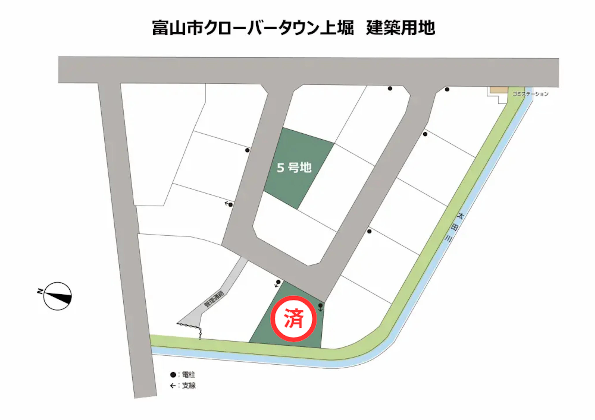 富山県富山市クローバータウン上堀全体区画図