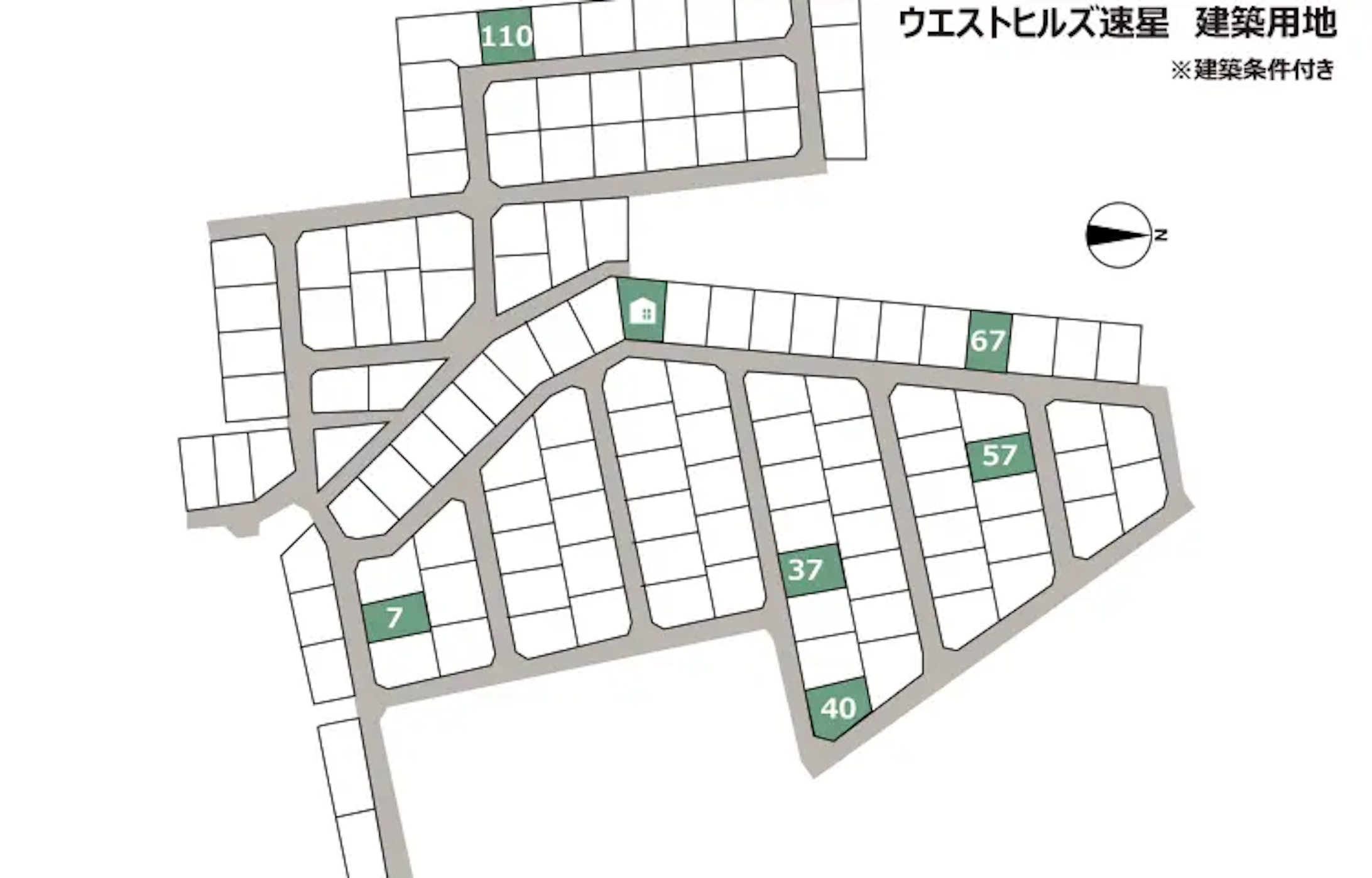富山市婦中町速星ウエストヒルズ速星全体区画図