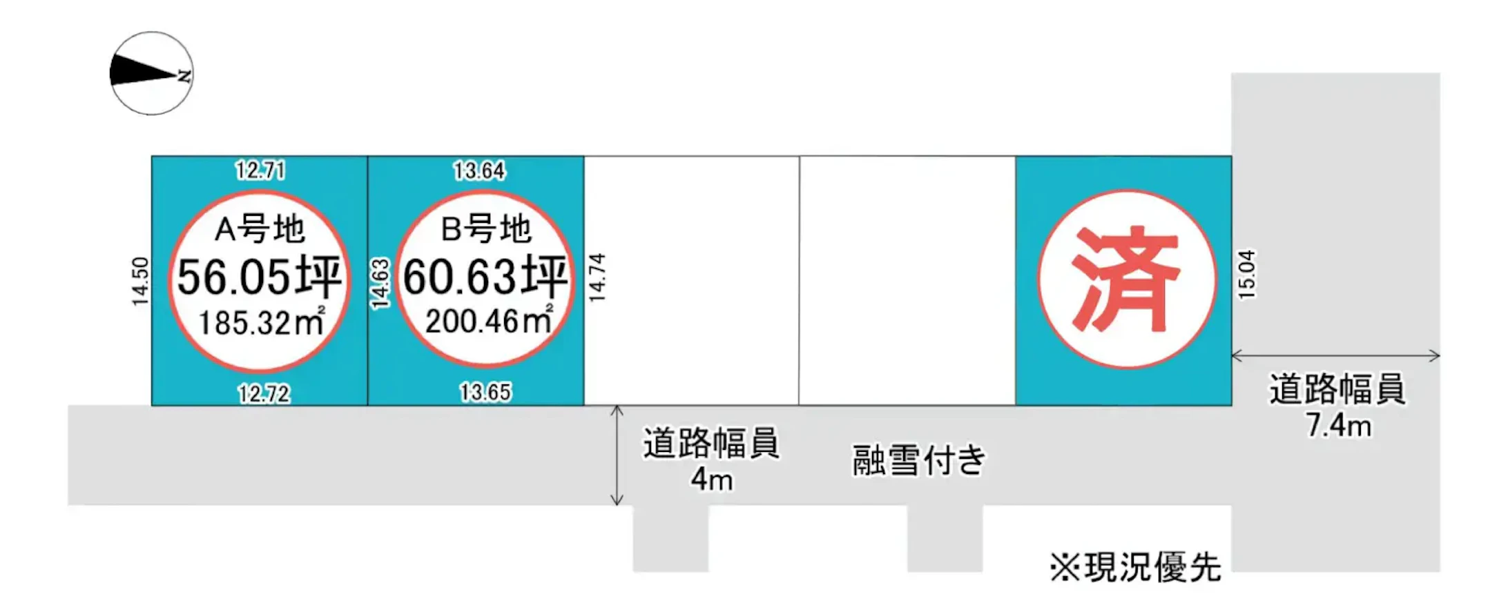 富山県富山市下堀2区画図