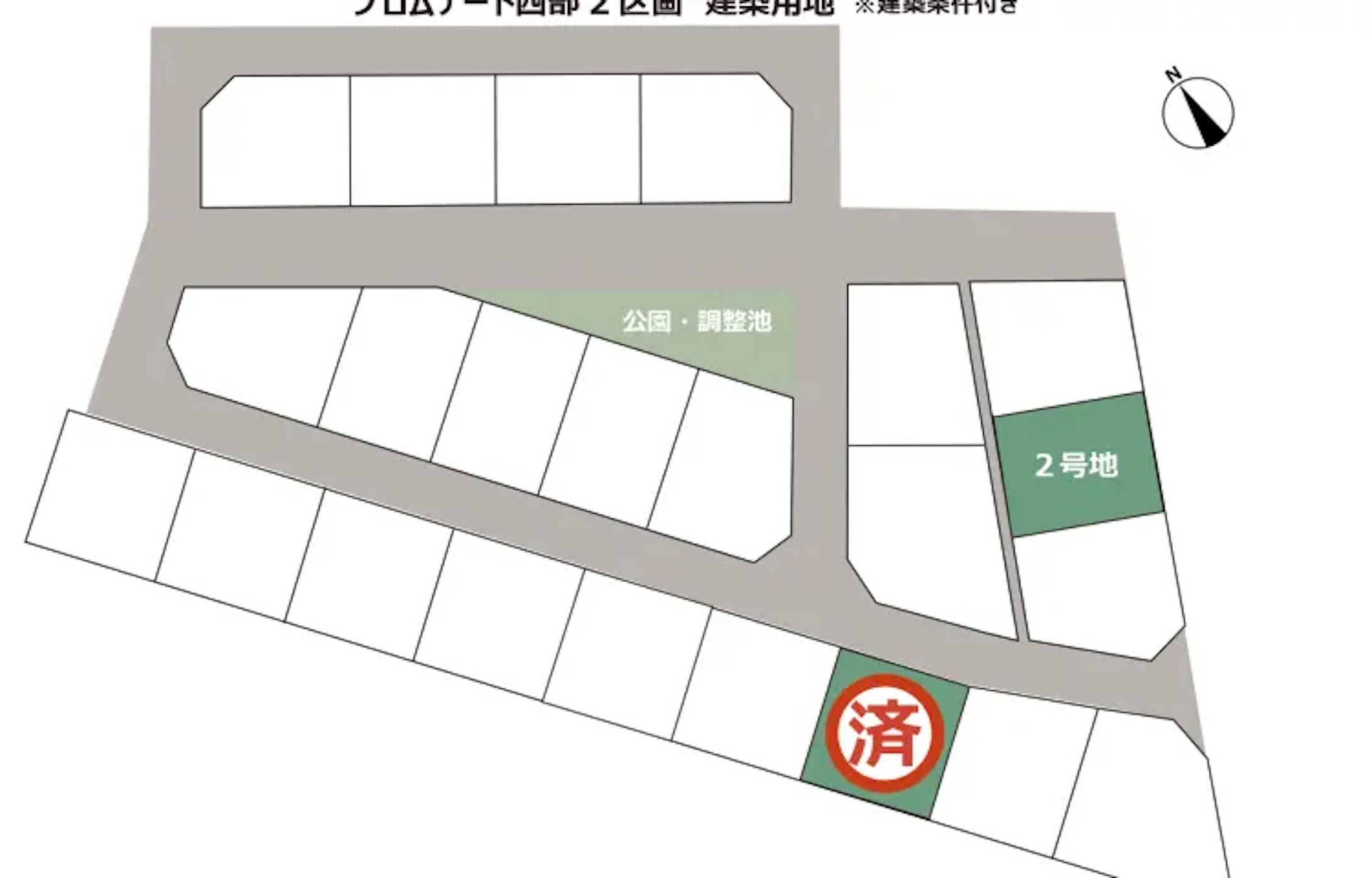富山県滑川市プロムナード滑川西部全体区画図
