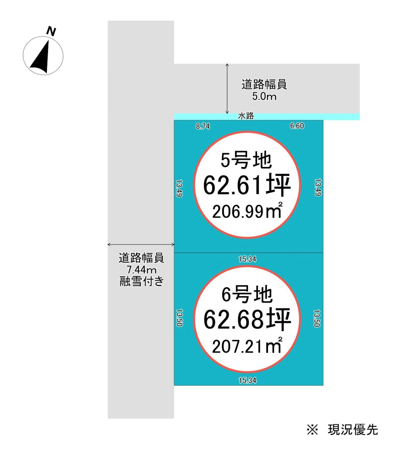 富山県黒部市コンフォートタウン前沢2区画図