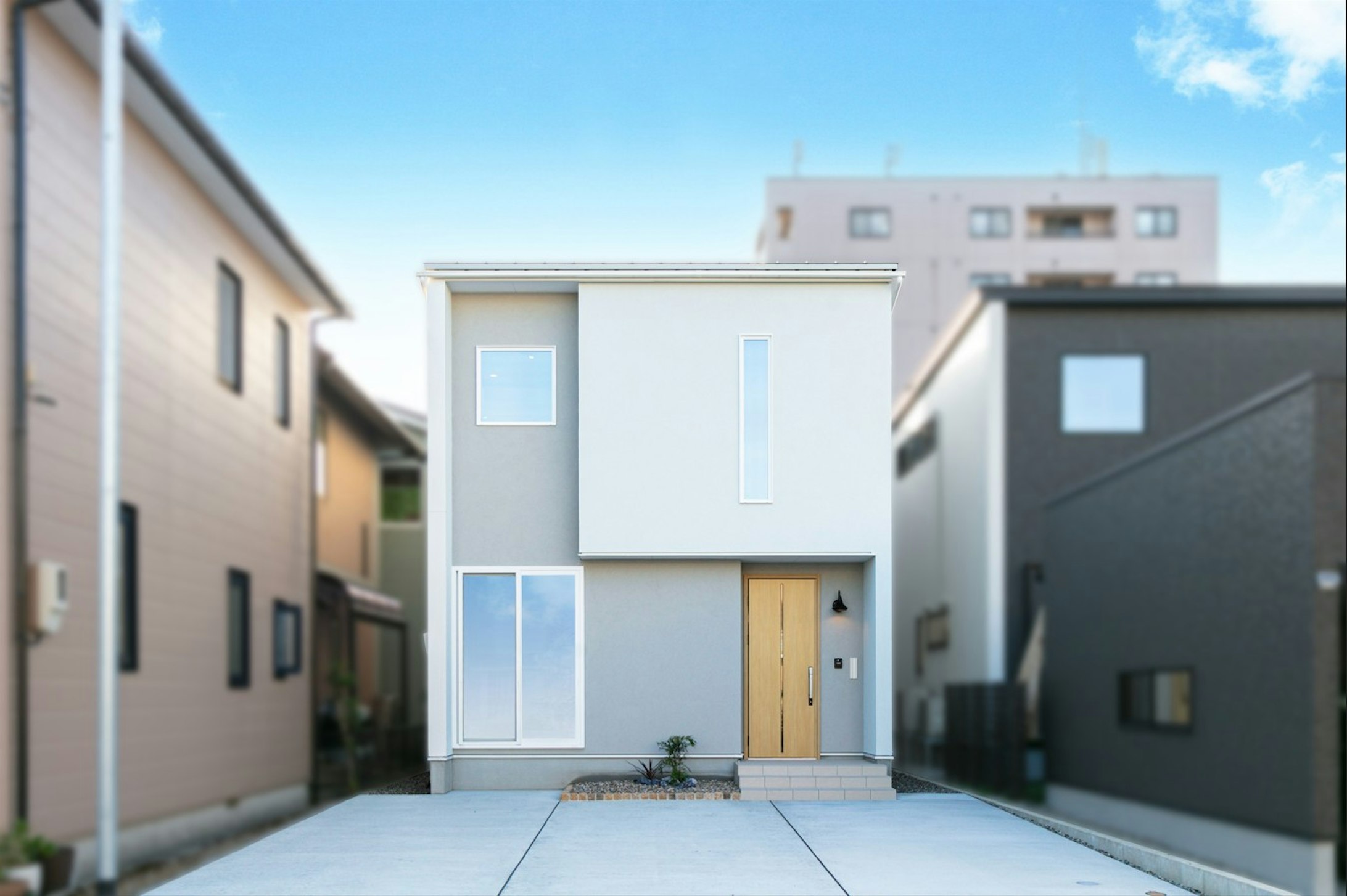 外断熱と塗り壁仕上げを同時に実現した外断熱塗装工法の住まい